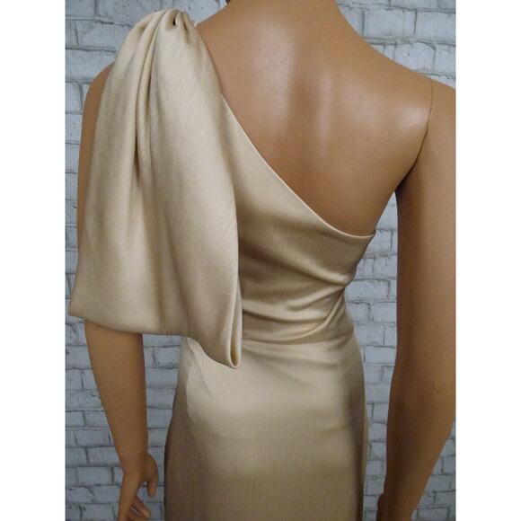 $285 BHLDN Sachin & Babi Chelsea One Shoulder Bow Gown in Neutral 4 NEW - Picture 14 of 16